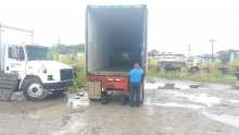 loading the van into a semi trailer